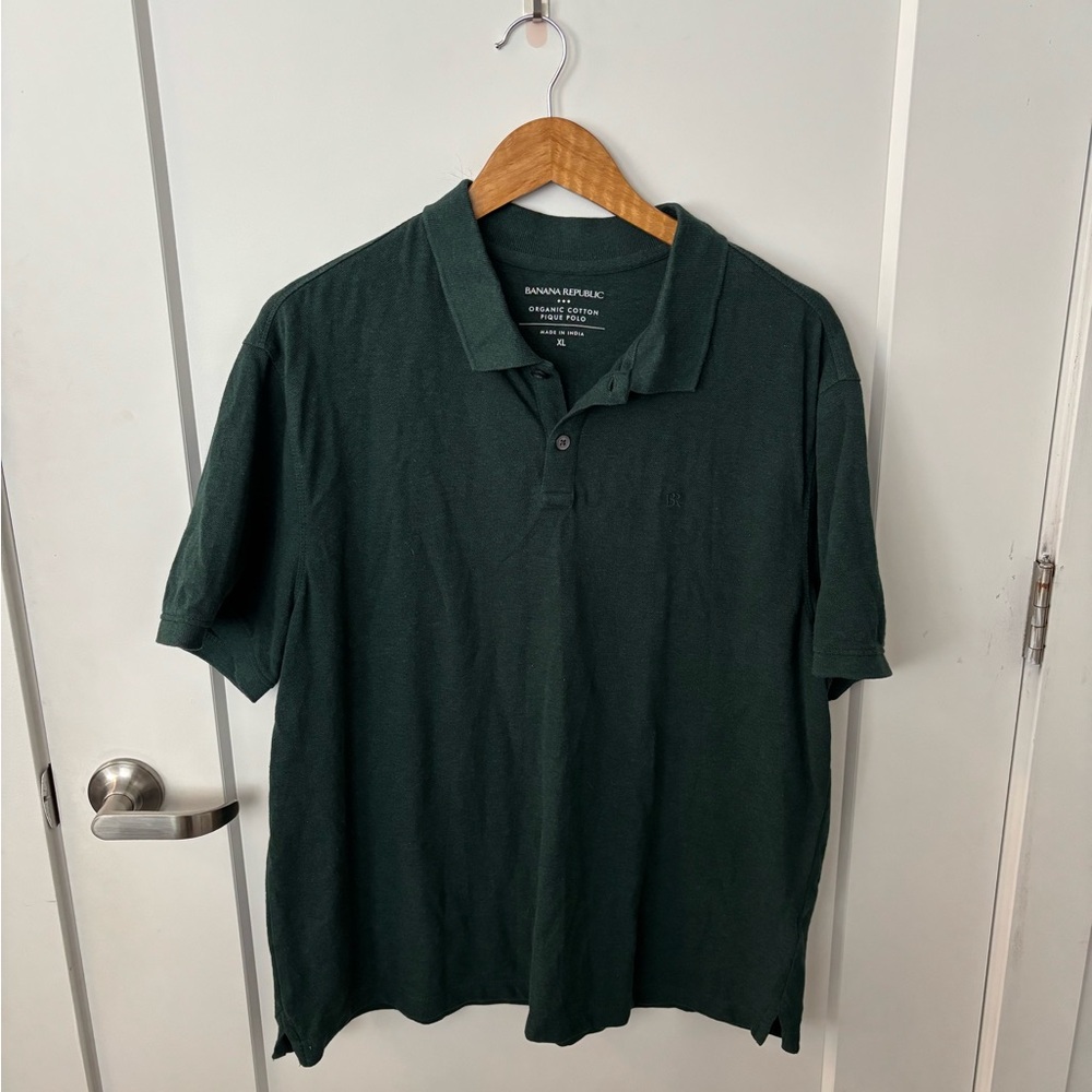 Banana Republic Men's Dark Green Polo Shirt